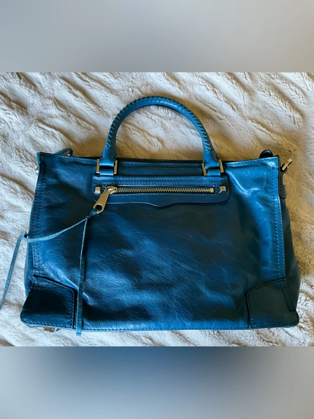 Rebecca Minkoff Teal Leather Satchel Bag - NWOT